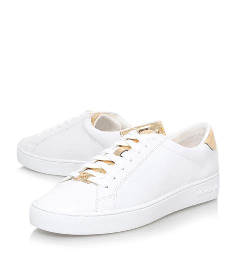 michael michael kors women's irving leather lace up sneakers|Michael Michael Kors Irving Lace.